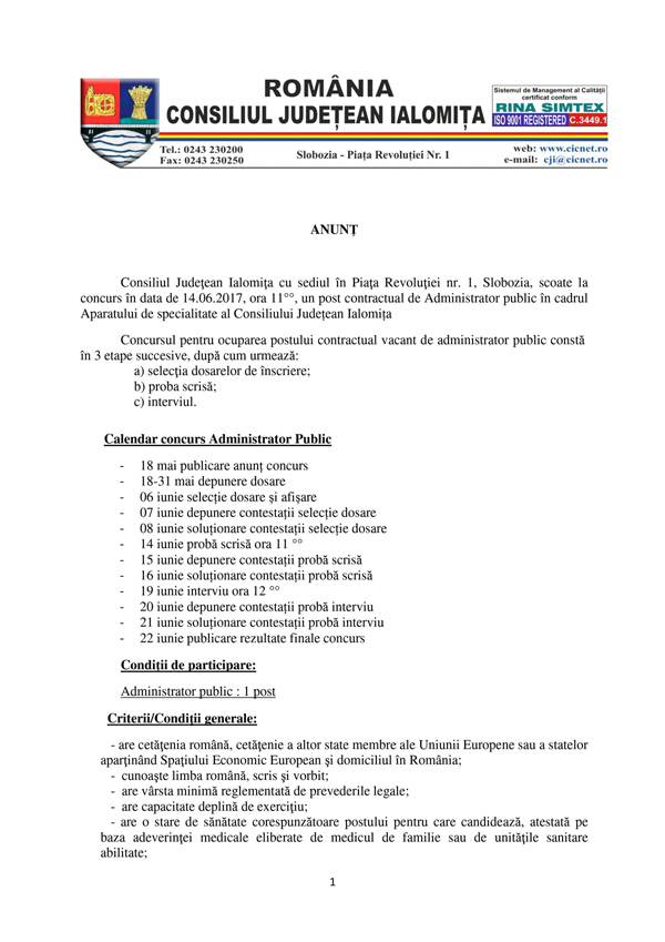 regulate consumption Reporter Anunț organizare concurs administrator public | Consiliul Judetean Ialomițasite vechi regulate consumption Reporter Anunț organizare concurs administrator public | Consiliul Judetean Ialomițasite vechi
